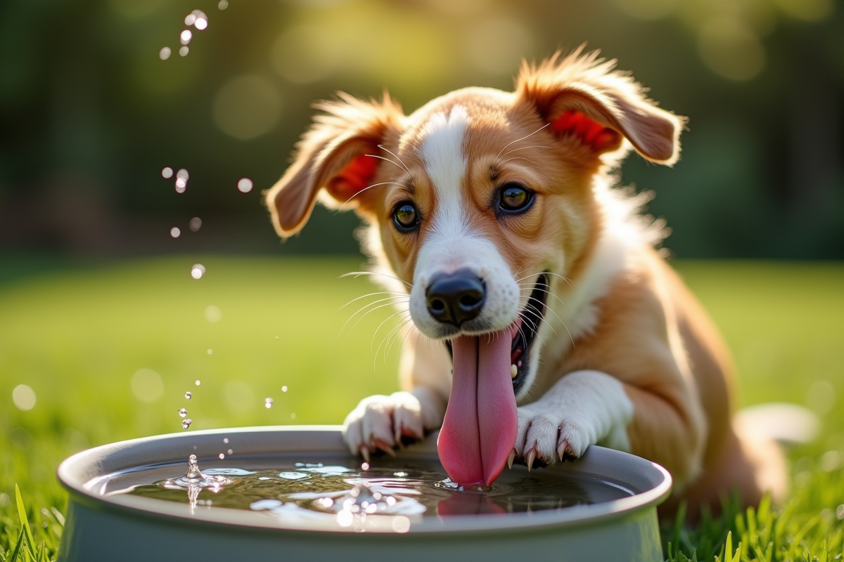 chien eau
