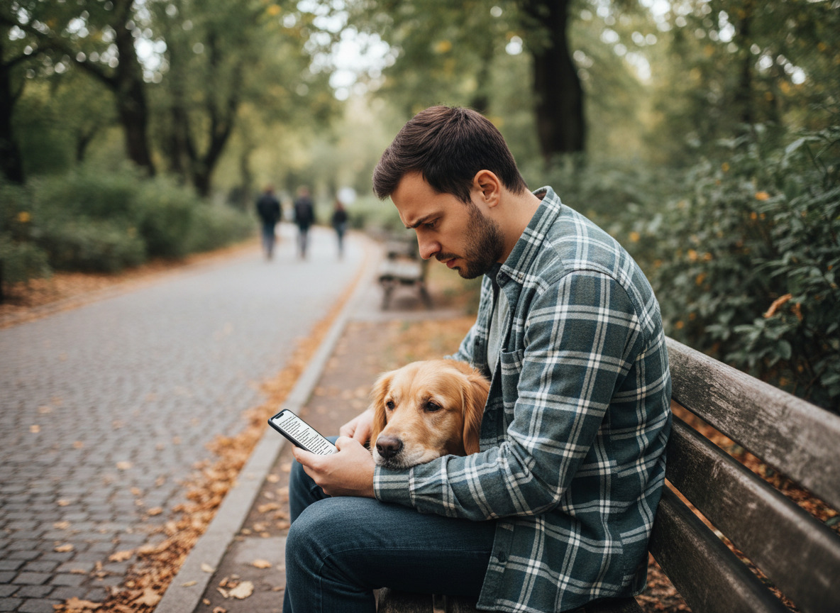 Jeune homme lisant des termes d