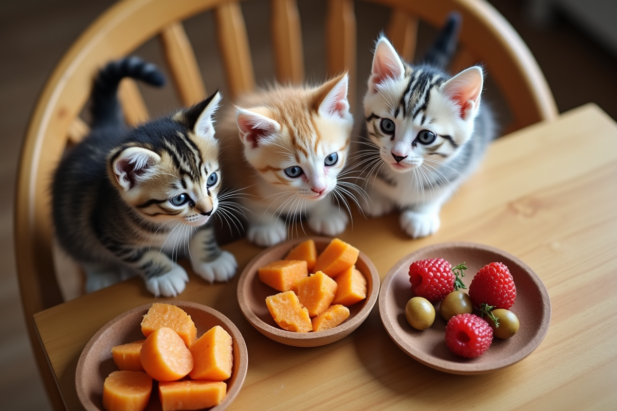 Trois chatons autour d
